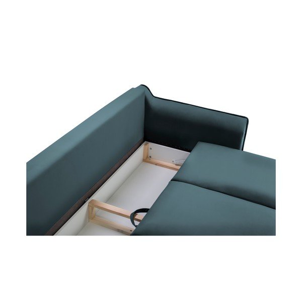 Morska aksamitna sofa rozkładana Kooko Home Basso-image-1