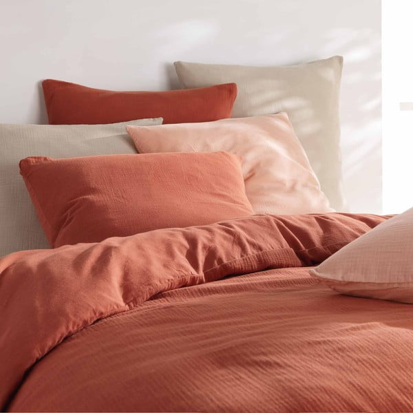 Jasnozielona pościel dwuosobowa muślinowa 240x220 cm Angelia – douceur d'intérieur-image-4