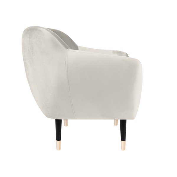 Kremowy fotel z czarnymi nogami Mazzini Sofas Benito-image-4