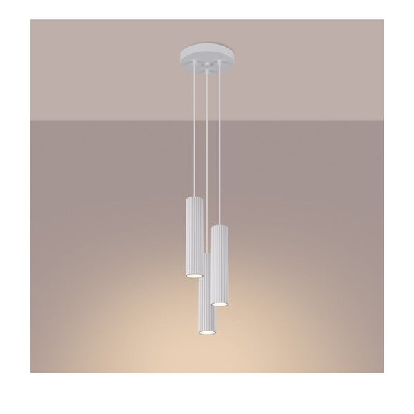 Biała lampa wisząca ø 19,5 cm Gleam – Sollux-image-3