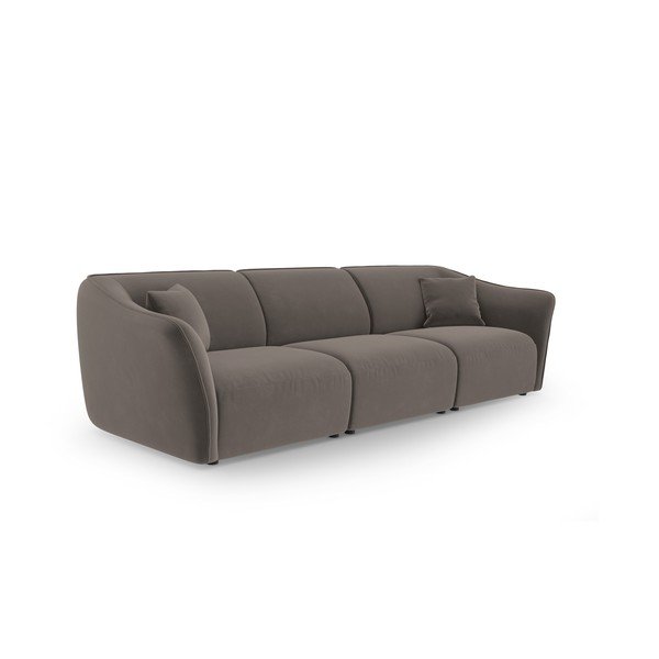 Brązowa aksamitna sofa 292 cm Tokyo – Cosmopolitan Design-image-2