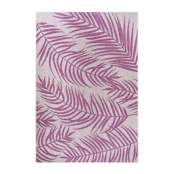 Różowo-beżowy dywan zewnętrzny NORTHRUGS Palmera, 70x140 cm