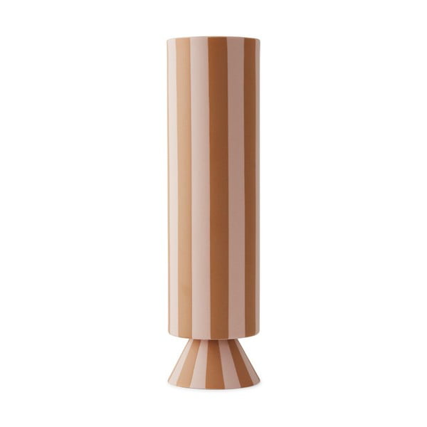 Różowo-brązowy ceramiczny wazon OYOY Toppu