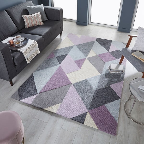 Szaro-fioletowy dywan Flair Rugs Icon, 120x170 cm-image-4
