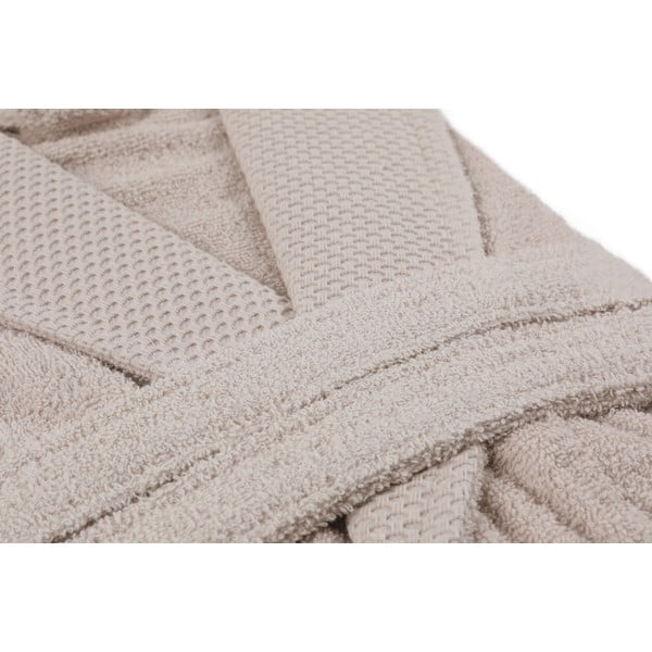 Beżowy bawełniany szlafrok w rozmiarze M Cappa – Foutastic-image-1