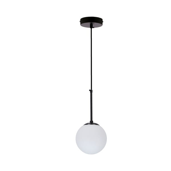 Czarna lampa wisząca ze szklanym kloszem ø 15 cm Pompei – Candellux Lighting