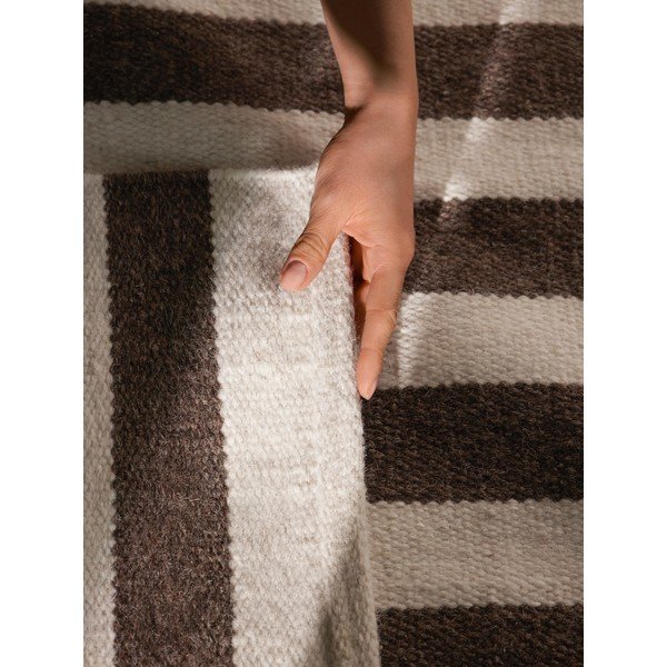 Biały/brązowy wełniany dywan dwustronny/tkany ręcznie 200x300 cm Vika – Hanse Home-image-4