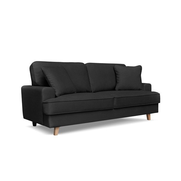 Czarna sofa 3-osobowa Cosmopolitan design Madrid-image-1