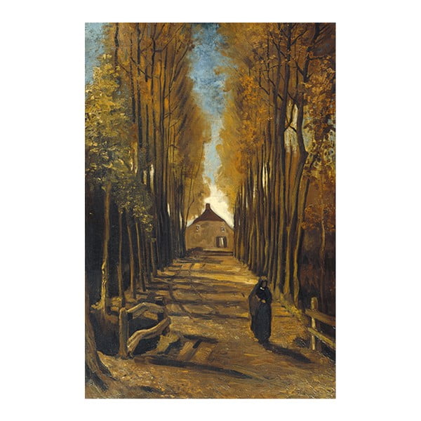 Reprodukcja obrazu Vincenta van Gogha - Avenue of poplars in autumn, 40x26 cm