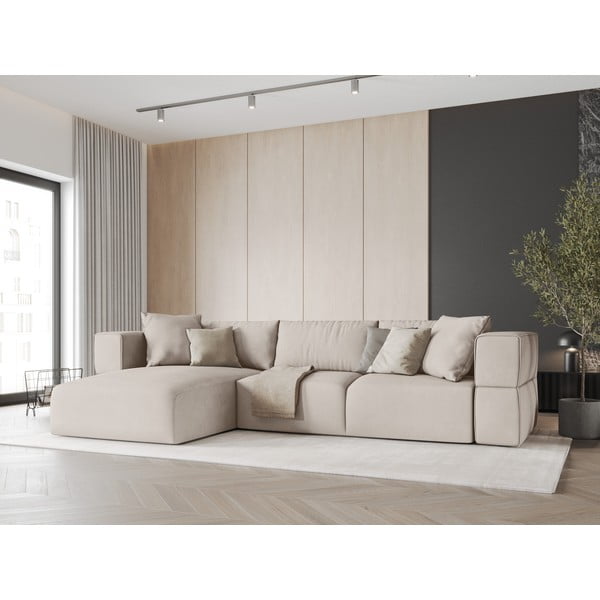 Beżowy narożnik (lewostronny) Esther – Milo Casa-image-1