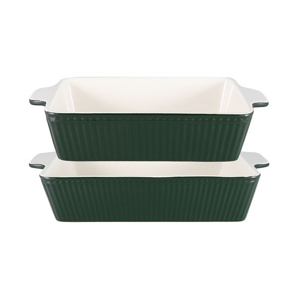 Zestaw 2 naczyń do zapiekania z kamionki 27,2x17 cm Alice – Green Gate-image-1