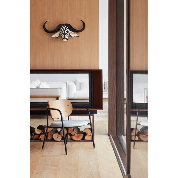 Szary fotel w dekorze dębu Eclipse – Teulat-image-1