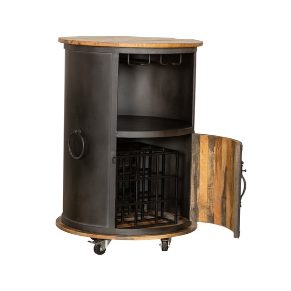 Czarna metalowa szafka na wino liczba butelek 9, 60x85 cm Luni – Interia Home & Living-image-3