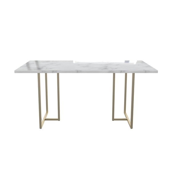 Stół w dekorze marmuru 90x160 cm Astor – CosmoLiving by Cosmopolitan-image-2