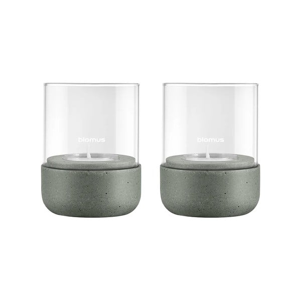 Szklane świeczniki na świeczkę typu tealight zestaw 2 szt. Calma – Blomus-image-3