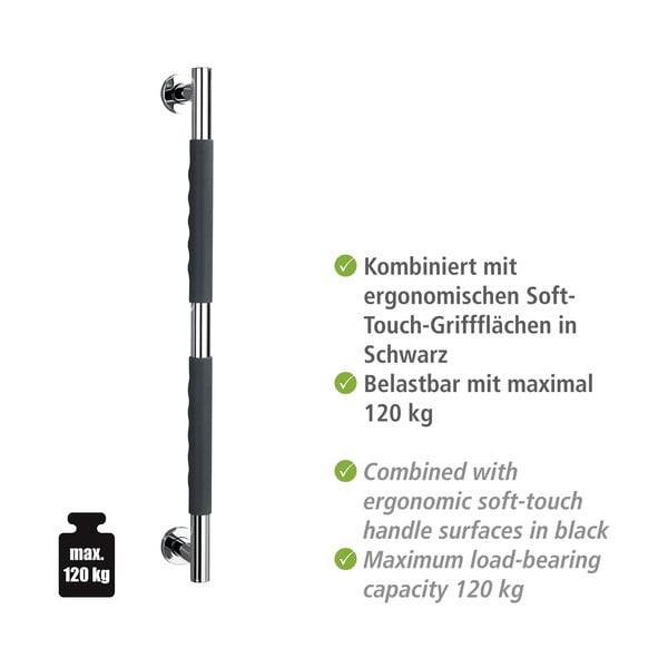 Uchwyt ścienny do łazienki ze stali nierdzewnej Secura – Wenko-image-3