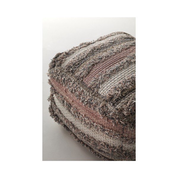 Szaro-różowy puf we wzory Geese Ceylon-image-2