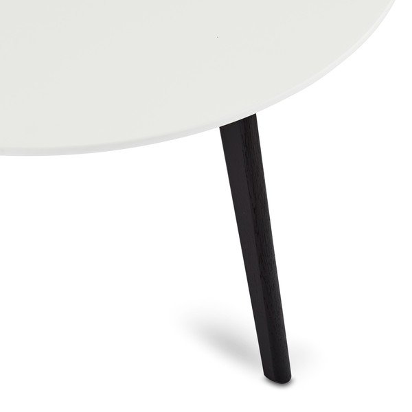 Czarno-biały stolik drewniany Furnhouse Life, Ø 80 cm-image-4