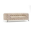 Beżowa aksamitna sofa 225 cm Chelsea – Ropez