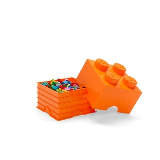 Pomarańczowy pojemnik kwadratowy LEGO®