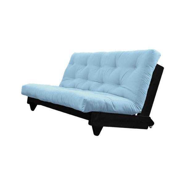 Sofa rozkładana z jasnoniebieskim pokryciem Karup Design Fresh Black/Light Blue-image-3
