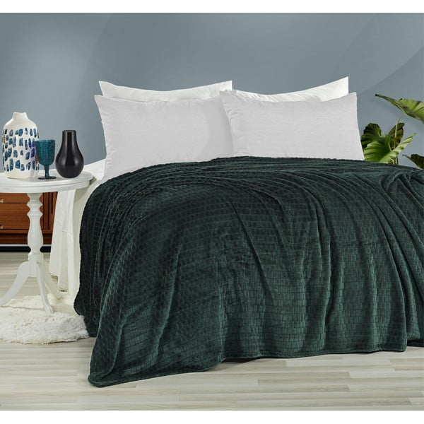 Zielona narzuta na łóżko dwuosobowe 200x220 cm Melinda – Mijolnir