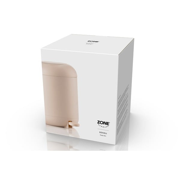 Beżowy plastikowy kosz na śmieci z pedałem 4 l Sensu – Zone-image-2