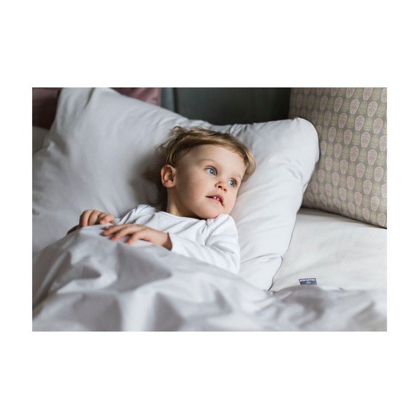 Jasnoszara poszwa na kołdrę jednoosobowa z bawełny egipskiej 155x200 cm Perla – WeLoveBeds-image-1