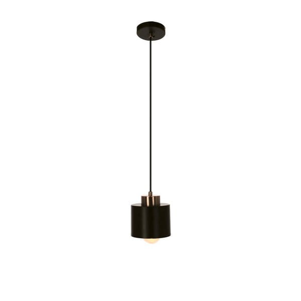 Czarna metalowa lampa wisząca ø 12 cm Olena – Candellux Lighting