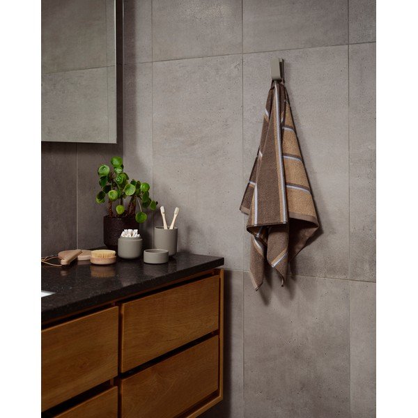 Brązowy/beżowy bawełniany ręcznik 50x100 cm Sauna – Zone-image-1