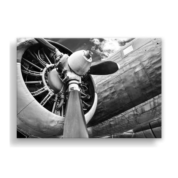 Obraz Styler Canvas Silver Uno Plane, 85x113 cm