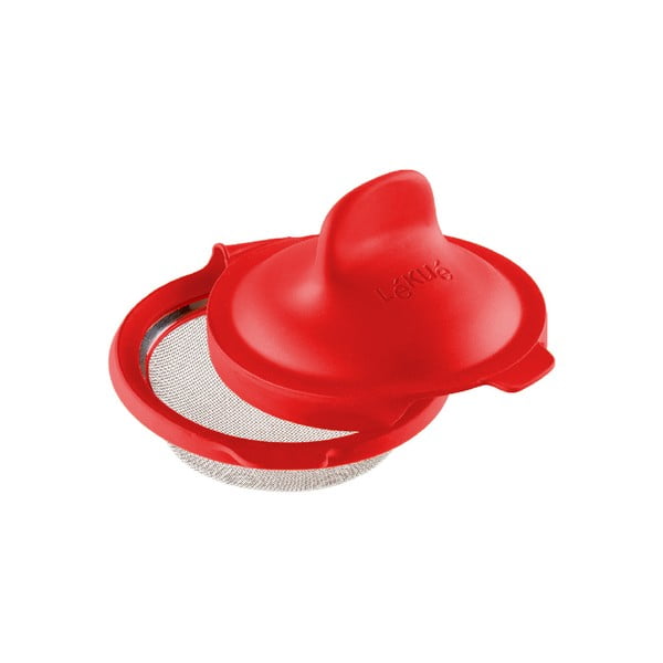 Czerwona silikonowa forma do jajko w koszulce Lékué Pouched