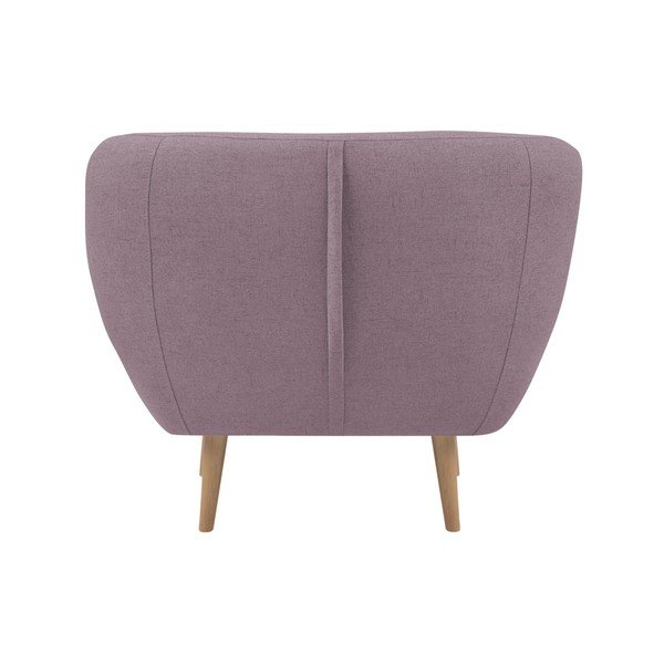 różowy fotel z jasnymi nogami Mazzini Sofas Sicile-image-1