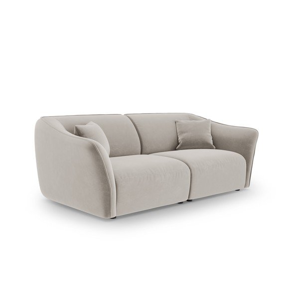 Beżowa aksamitna sofa 206 cm Tokyo – Cosmopolitan Design-image-2