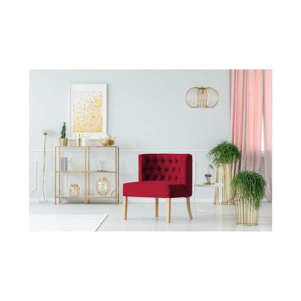 Czerwony fotel Micadoni Home Rigo-image-3
