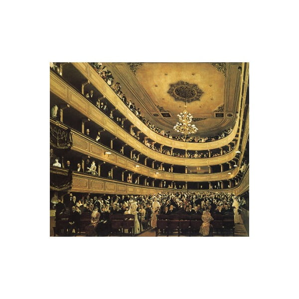 Reprodukcja obrazu Gustava Klimta - Auditorium in the Old Burgtheater Vienna, 50x50 cm