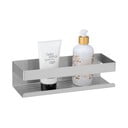 Srebrna samoprzylepna półka łazienkowa ze stali nierdzewnej w kolorze matowego srebra Genova – Wenko