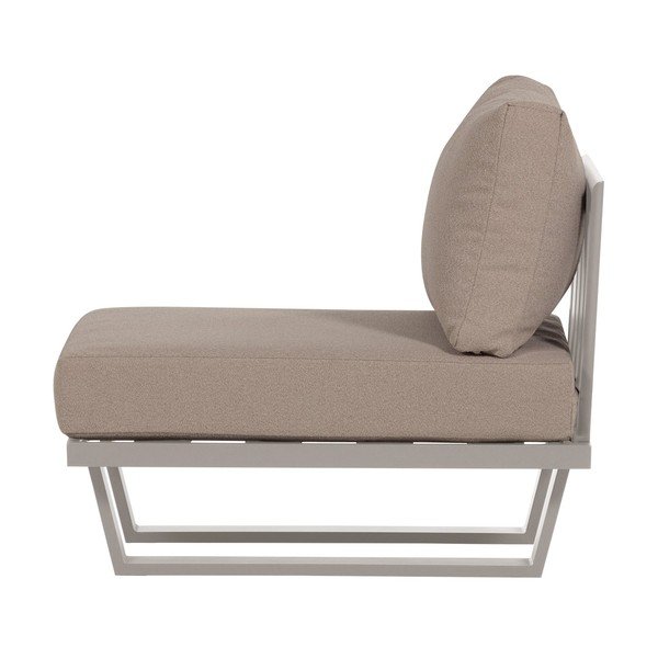 Szarobeżowy metalowy/tapicerowany fotel ogrodowy Bear – WOOOD-image-2