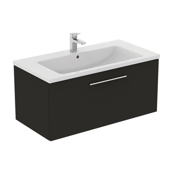 Antracytowa wisząca szafka pod umywalkę 100x44 cm i.Life B – Ideal Standard-image-4