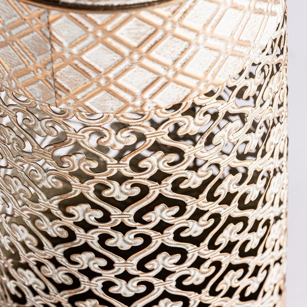 Metalowy wysoki wazon w kolorze złota Jaipur – Burkina-image-1