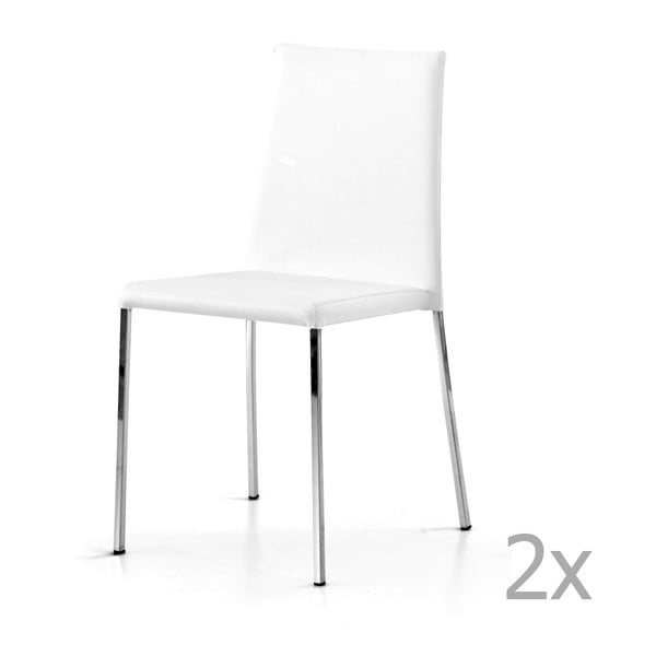 Zestaw 2 białych krzeseł Castagnetti Pieces