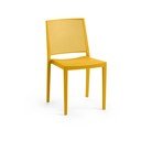 Żółte plastikowe krzesło ogrodowe Grid – Rojaplast