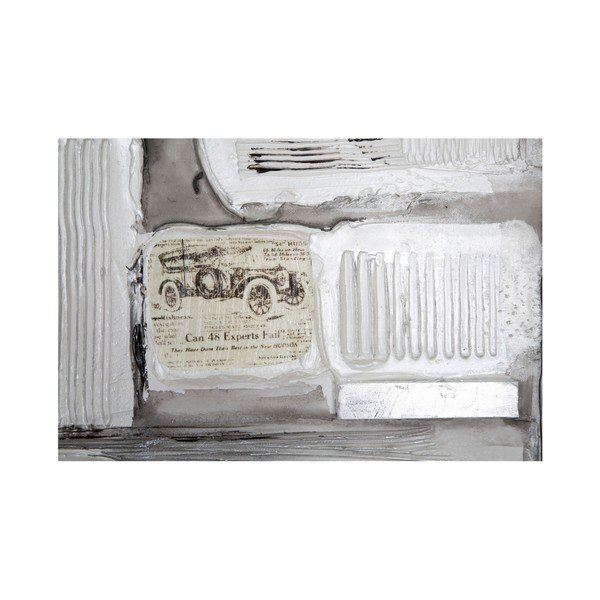 Ręcznie malowany obraz Mauro Ferretti Dipinto Su Tela Silver Stroke, 150x50 cm-image-1