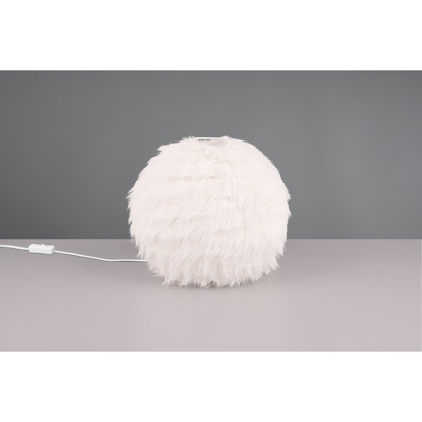 Kremowa lampa stołowa (wys. 24 cm) Furry – Reality-image-2