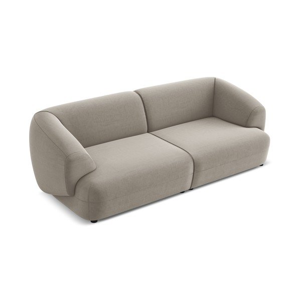 Beżowa aksamitna sofa 232 cm Moana – Makamii-image-2