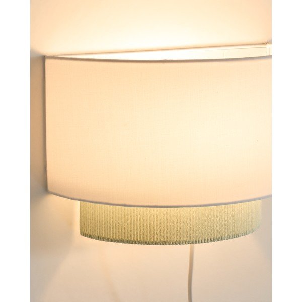 Białao-urkusowa lampa dziecięca z tekstylnym kloszem Bianella – Kave Home-image-2