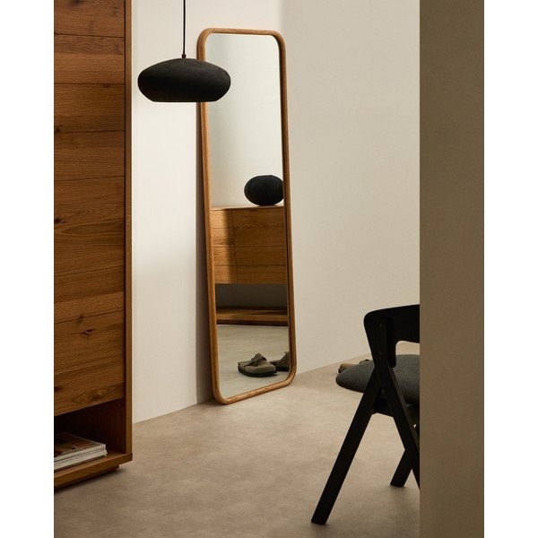 Lustro z drewnianą ramą ścienne 54x154 cm Milsa – Kave Home-image-1