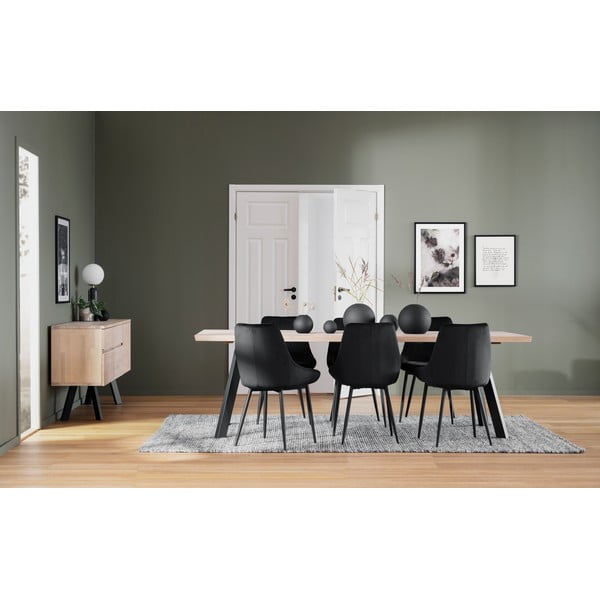 Czarne aksamitne krzesła zestaw 2 szt. Sierra – Rowico-image-1