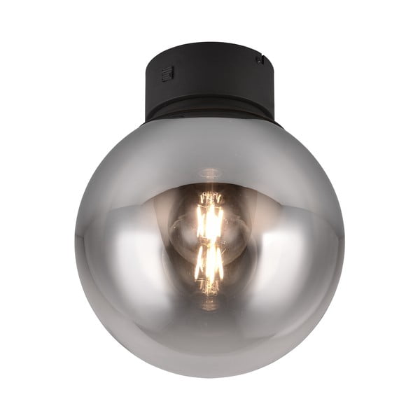 Czarna lampa sufitowa LED ze szklanym kloszem ø 30 cm Cipallone – CINQUE