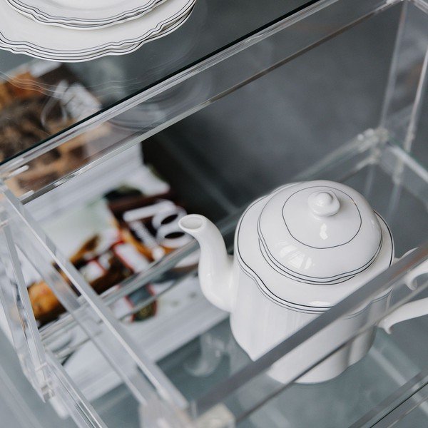 Biały dzbanek do herbaty new bone china 1,3 l Odette – S|P Collection-image-1